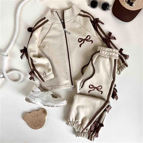 دوتیکه سویشرت شلوار بچگانه طرح پاپیون 3 سال تا 10 سال کد 10123