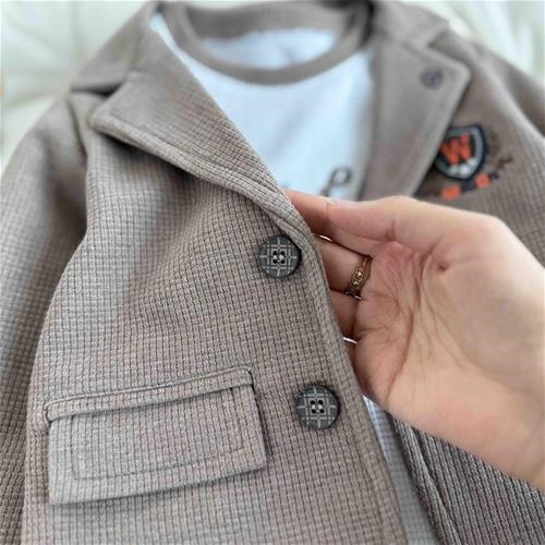 سه تیکه کت شلوار اسکاچی 2 سال تا 5 سال کد 211432