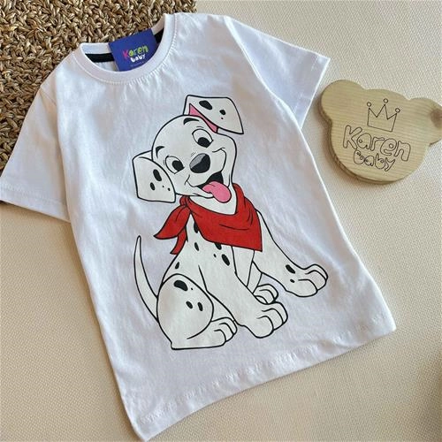 تیشرت طرح سگ خالدار 0 تا 8 سال کد 161163