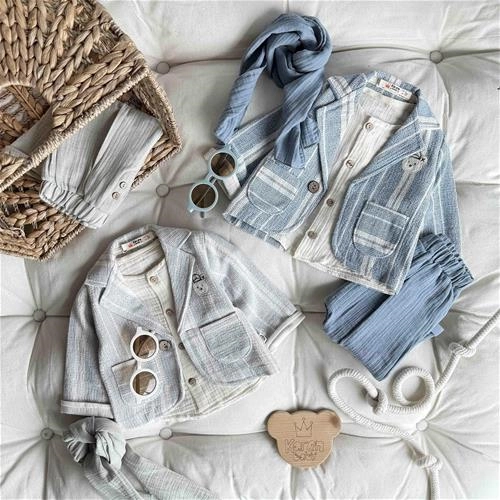 چهار تیکه کت کنفی 6 ماه تا 18 ماه کد 211417