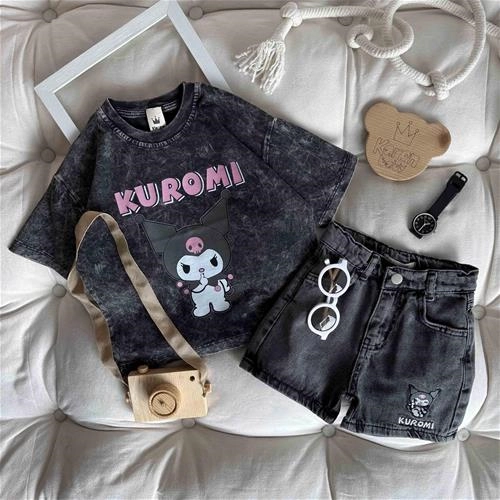 دوتیکه تیشرت و شلوارک طرح کرومی 3 سال تا 8 سال کد 9620 (221243)