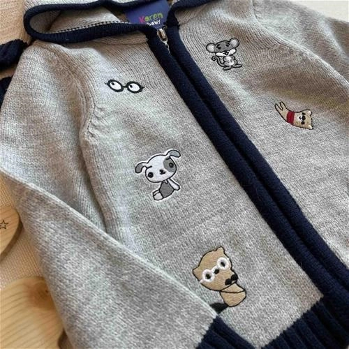 ژاکت بافت طرح حیوانات ۱ سال تا ۴ سال کد 151289