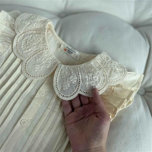 شومیز یقه‌خامه‌دوزی 2 سال‌ تا 6 سال کد 222104