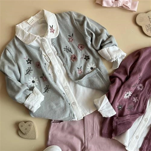 سه تیکه بافت جلودکمه 2 سال تا 5 سال کد 171301