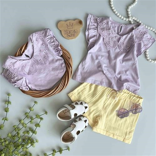 تیشرت یقه خامه دوزی 3 سال تا 6 سال کد 191270