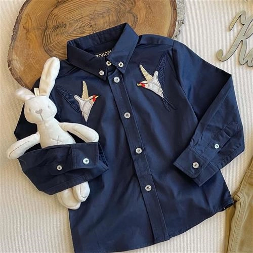 شومیز طرح پرنده ۳ سال  تا ۷ سال کد 922356