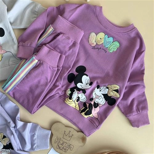 دوتیکه بلوز شلوار طرح میکی 3 سال تا 5 سال کد 171298