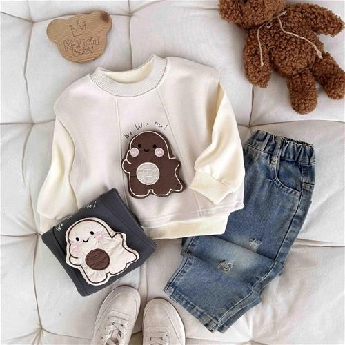 دوتیکه بلوز و وست طرح عروسک برجسته مارشمالو 2 سال تا 6 سال کد 9742 (9741)