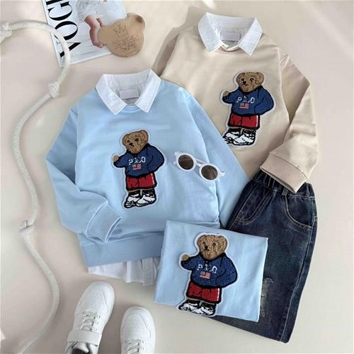 بلوز دورس یقه گردطرح تدی (POLO) 4 تا 12 سال کد 10384