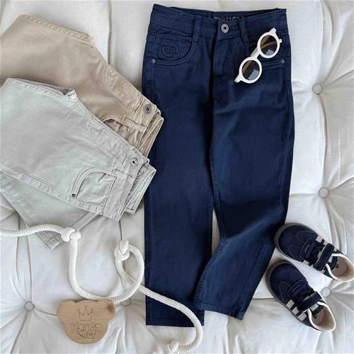 شلوار کتان رنگی 5 سال تا 16 سال کد 9430 (211617-211618-211619)