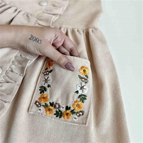 سارافون دوتیکه یقه بی بی یلدایی گلدوزی 1 سال تا 12 سال کد 10131