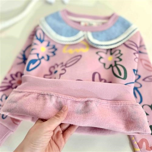 بلوز داخل کرک گل گلی یقه بی بی 3 سال تا 6 سال کد 10052