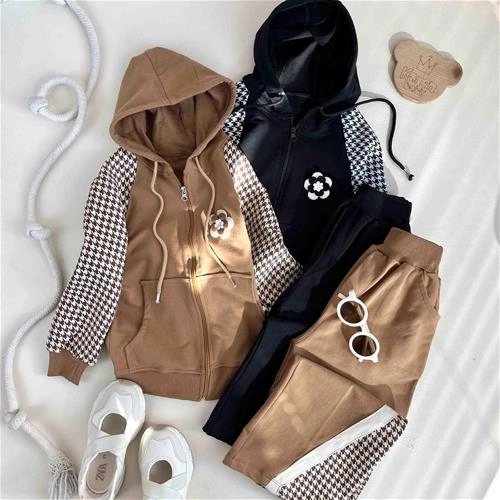 دوتیکه سویشرت شلوار پیچازی 6 سال تا 12 سال کد 10127