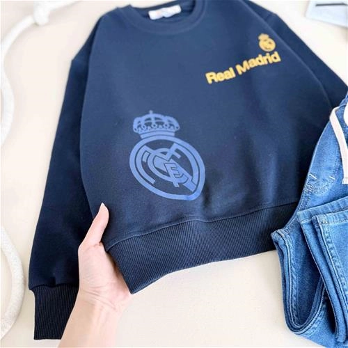 بلوز دورس سه نخ رئال مادرید 5 تا 14 سال کد 10798