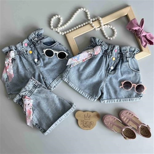 شورتک کمرکش دکمه دار 2 سال تا 6 سال کد 191149