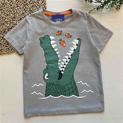 تیشرت طرح کروکدیل 0 تا 8 سال کد 161147