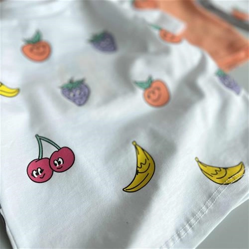 تیشرت طرح میوه 1 سال تا 4 سال کد 191255