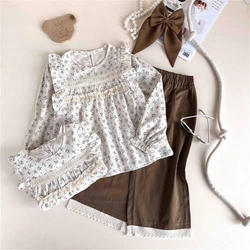 شومیز گل گلی 6 سال تا 10 سال کد 10209