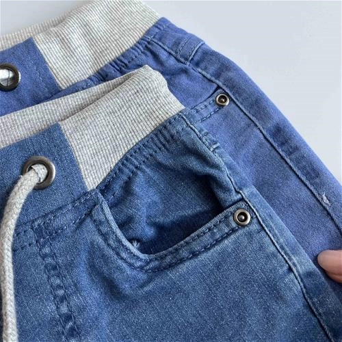 شلوار لی کمر طوسی 2 سال تا 12 سال کد 202124 - 202125