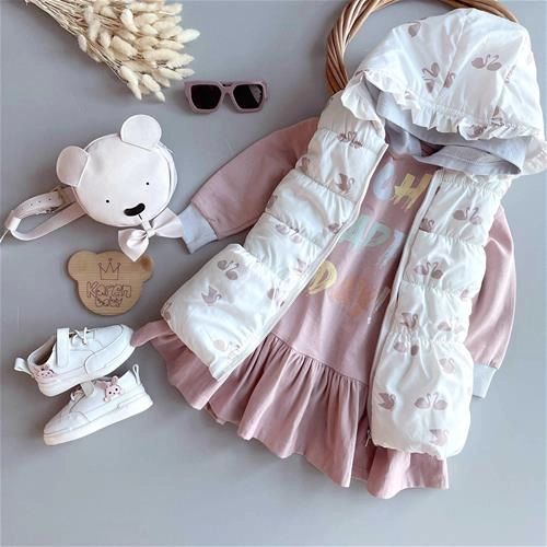 تونیک دخترانه کلاهدار 2 سال تا 5 سال کد 172108