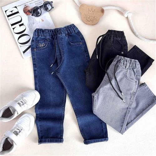 شلوار جین ترک کمر کش 1 تا 16 سال کد 10857