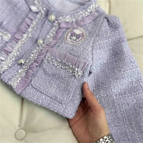 دوتیکه کت و سارافون شنل کرومی 3 سال تا 8 سال کد 212261