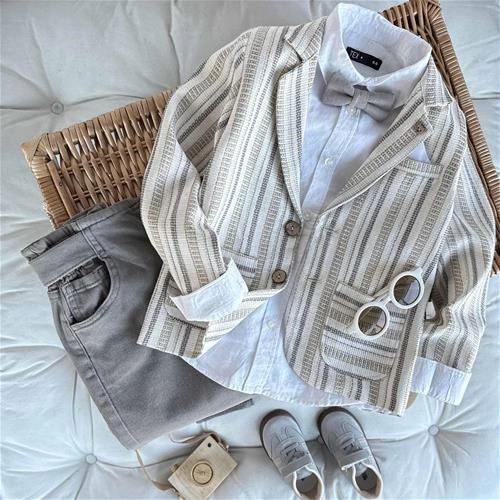 کت راه راه کنفی کارن بی بی 6 سال تا 12 سال کد 9442 (213126)