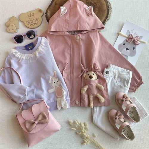 بارانی طرح عروسکی 2 سال تا 7 سال کد 152197