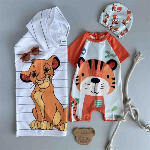 مایو سه تیکه حوله دار شیرشاه 2 سال تا 8 سال کد 206324