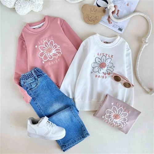 بلوز دورس ترک طرح گل 2 تا 5 سال کد 10868