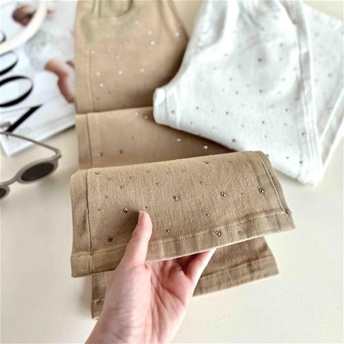 شلوار کتان نگین دار سایز بزرگ (Z07) 5 سال تا 9 سال کد 10155