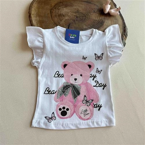 تیشرت طرح خرس و پروانه 0 تا 8 سال کد 161166