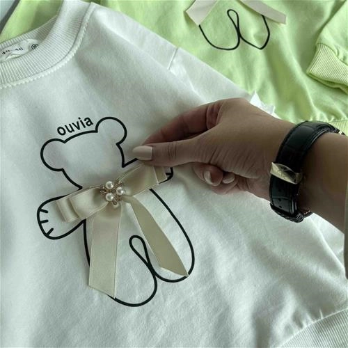 بلوز خرس پاپیون‌دار 2 سال تا 6 سال کد 205364