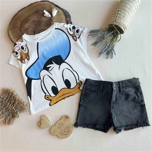 نیم تنه zara طرح داکی و سنجاب 5 سال تا 14 سال کد 161394