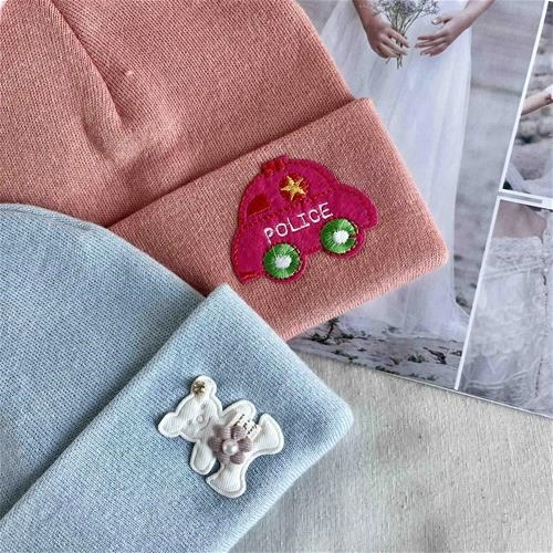 کلاه عروسکی 1590 لبه در پوم دار 9ماه تا 5 سال  کد 9987