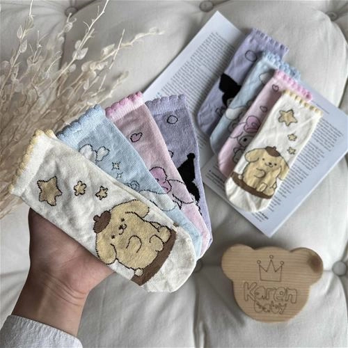 جوراب نخی ساقدار طرح کرومی 1 سال تا 8 سال کد 214173