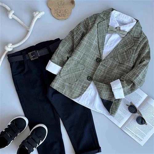 چهار تیکه کت شلوار آرسین 5 سال تا 8 سال کد 205391