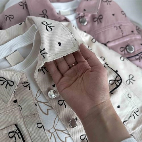 سه تیکه سویشرت و شلوار پاپیون 2 سال تا 5 سال کد 9344 (211539)