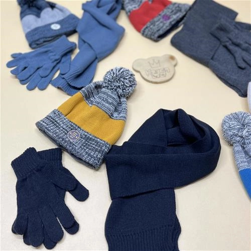 ست شال کلاه دستکش رنگی 6 سال تا 15 سال کد  1711107