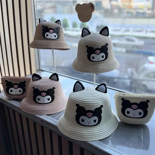 ست کیف و کلاه حصیری کرومی 2 سال تا 10 سال کد 214207