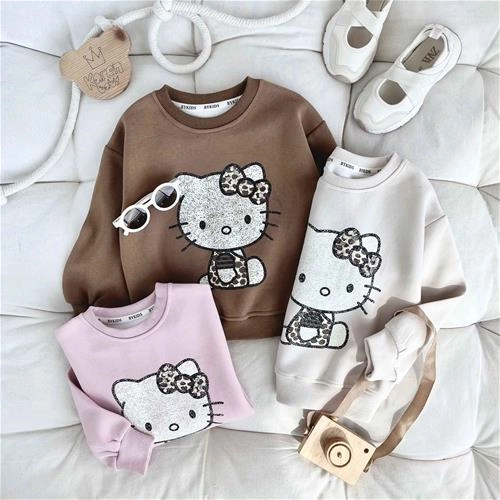 بلوز بچگانه طرح کیتی 5 تا 9سال کد 9908