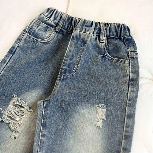 شلوار جین مام زاپدار بچگانه 2 سال تا 6 سال کد 9829