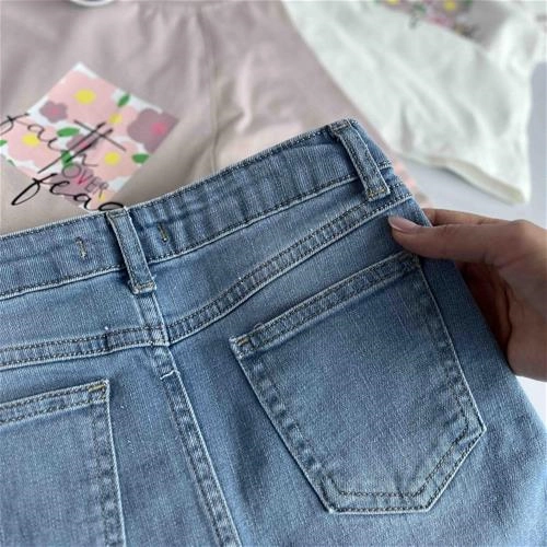 دامن جین بلند 6 سال تا 10 سال کد 205352