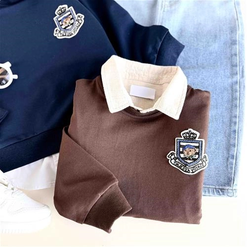 بلوز دورس یقه گرد تدی 4 تا 12 سال کد 10387