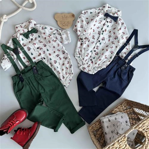 چهارتیکه کریسمس بادی‌دار طرح متوسط 3 ماه تا 1/5 سال کد 201466