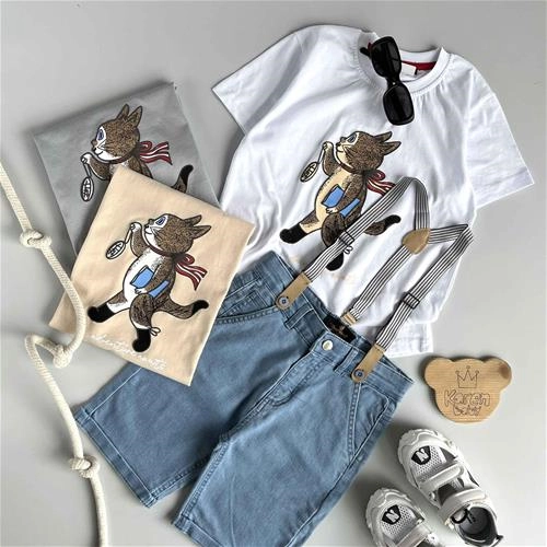 تیشرت طرح گربه 9 سال تا 12 سال کد 6523 206254