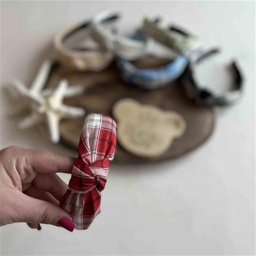 تل سر دخترانه چهارخانه کد 152134