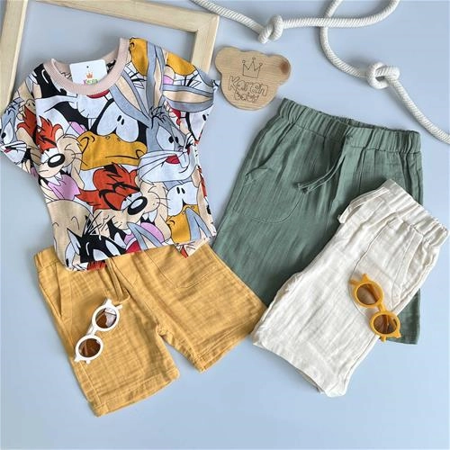 تیشرت طرحدار  1 سال تا 10 سال کد 191166-191167