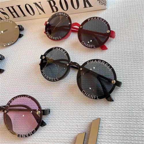 عینک دودی گرد شیشه‌ای کد 1707