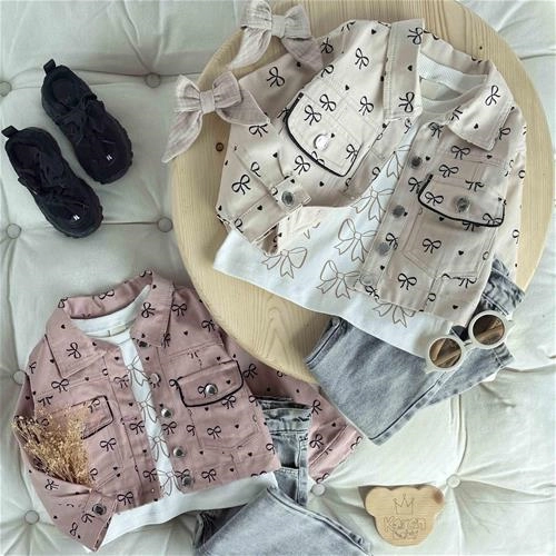 سه تیکه سویشرت و شلوار پاپیون 2 سال تا 5 سال کد 9344 (211539)